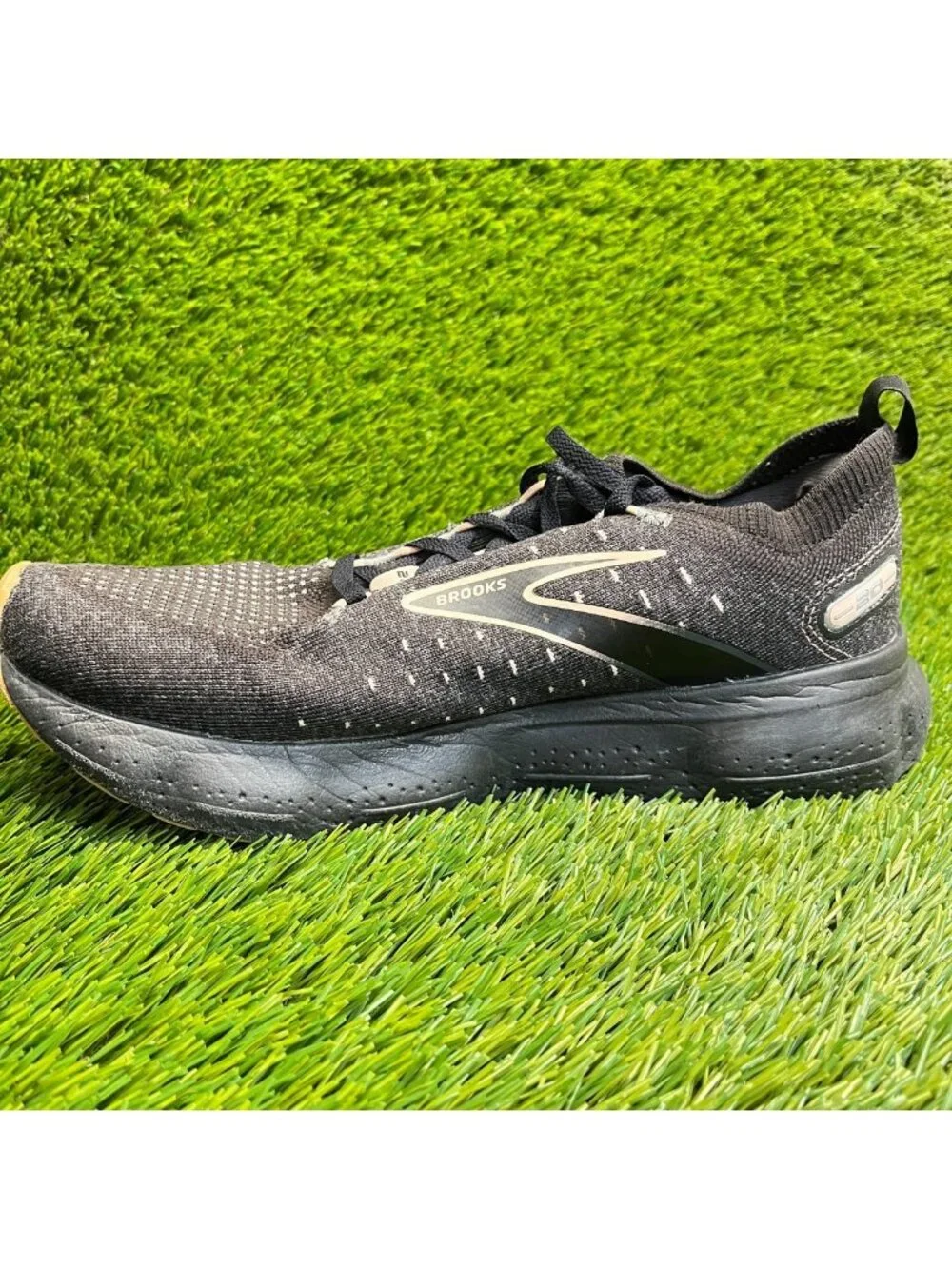 Brooks Glycerin StealthFit 20 Womens Size 11 Black Peach Running Shoes Sneakers